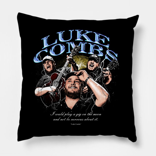 luke combs Pillow by loko.graphic