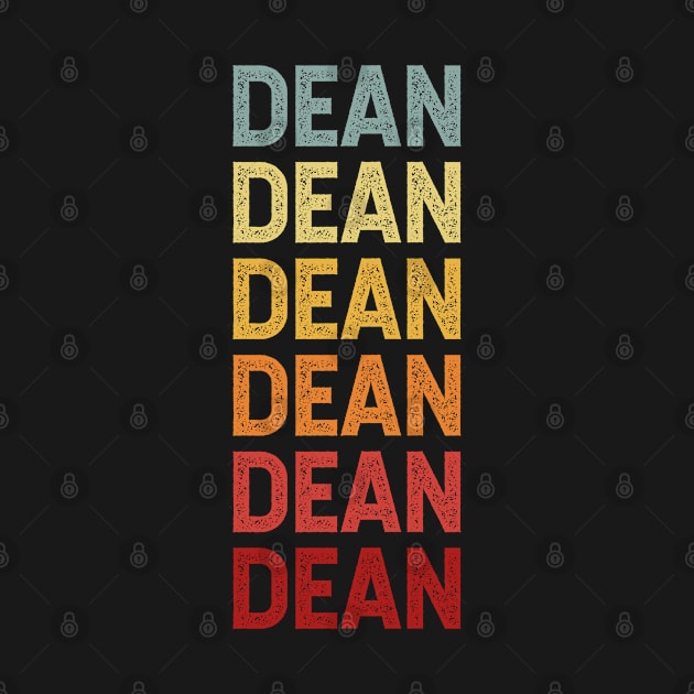 Dean Name Vintage Retro Gift Named Dean by CoolDesignsDz