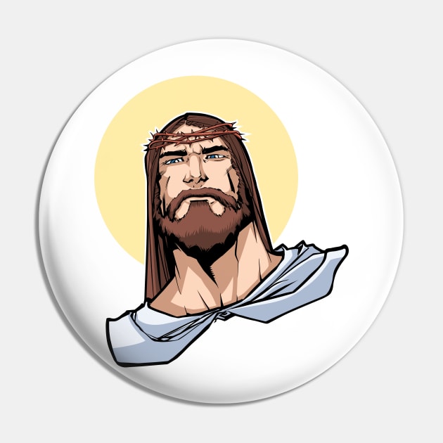 Jesus Portrait Pin by Malchev