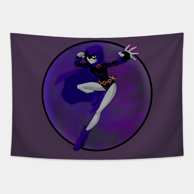 Raven Teen Titans Tapestry by Kmush