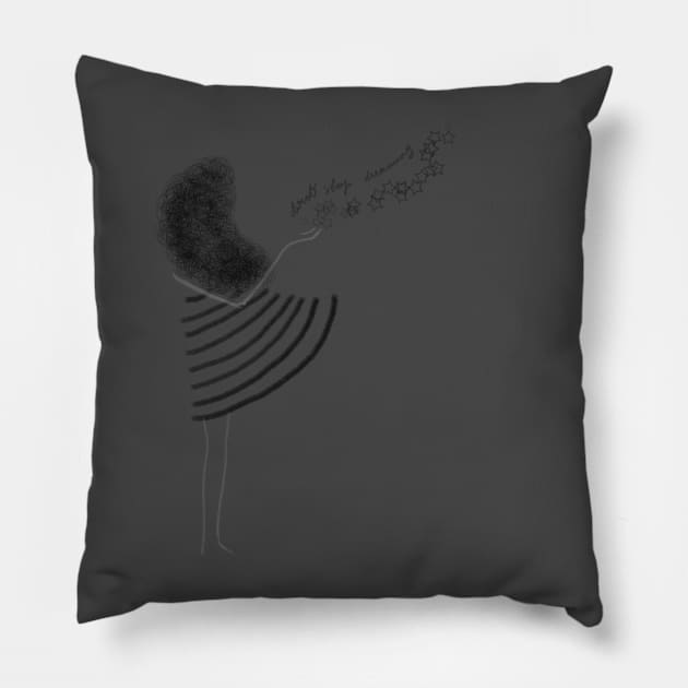 Dreaming girl gift Pillow by Jeje2112