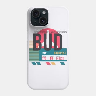 Budapest (BUD) Airport Code Baggage Tag Phone Case