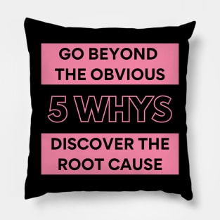 Lean Six Sigma - 5 Whys. Pillow