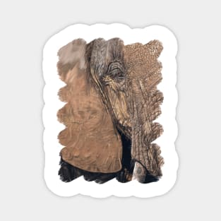 African Elephant Painting Magnet