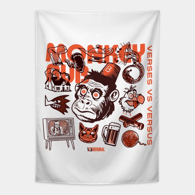 V3 - Monkey rub Tapestry by GiMETZCO!