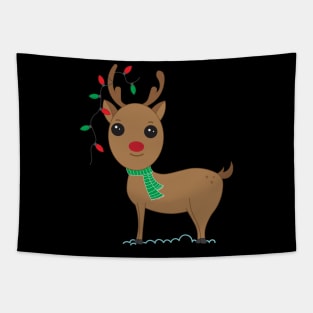 Cute Christmas Deer Tapestry