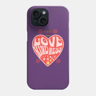 Hippie Style Peace, Love & Kindness Phone Case