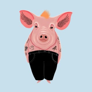 Cool Pig with Tattoos T-Shirt