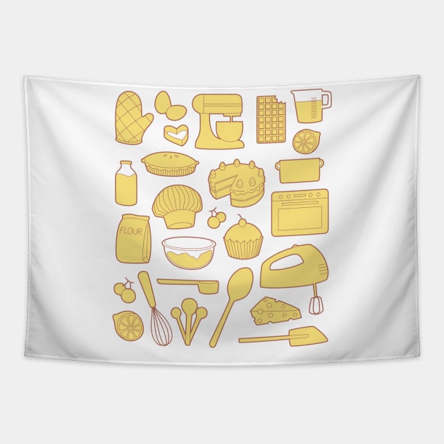 Baking Yellow Tapestry by Abbilaura