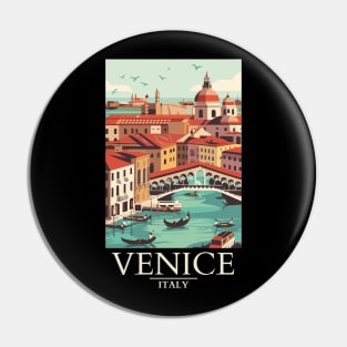 A Vintage Travel Art of Venice - Italy Pin