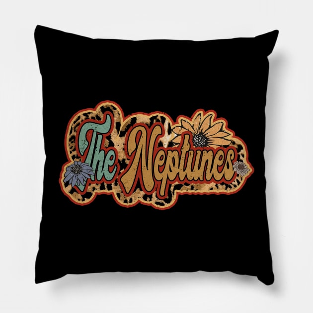 Personalized Flowers Neptunes Proud Name Vintage Beautiful Pillow by BilodeauBlue