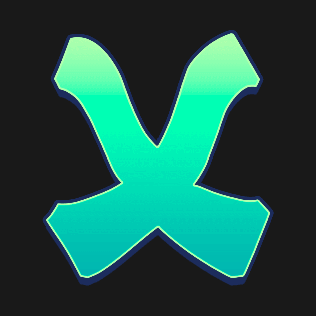 Letter X - Green fade by dmitri-art