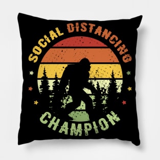 Social Distancing Champion Bigfoot Gift Pillow