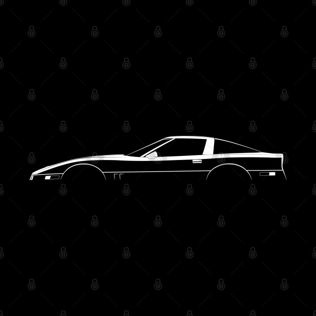 Chevrolet Corvette (C4) Silhouette by Car-Silhouettes