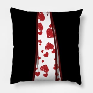 Funny Red Hearts Neck Tie for Valentine Day Gift Pillow