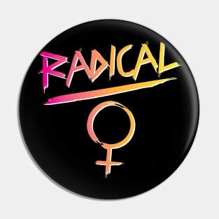 Radical Feminist 80s Female Symbol Shirt Pin