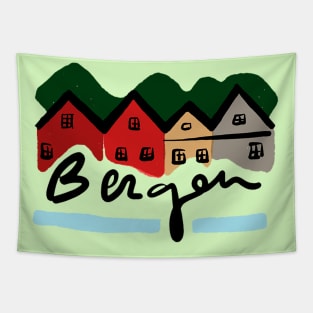 Bergen Houses Norway Tapestry