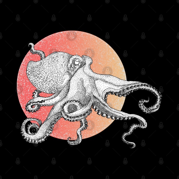 Space Octopus Pen Art by JoniGepp