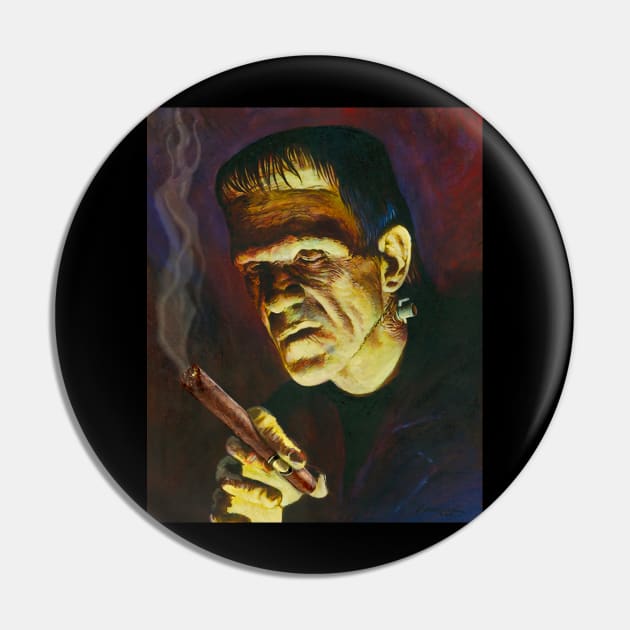 Holy Smoke! Frankenstein loves a Cigar Pin by BullShirtCo