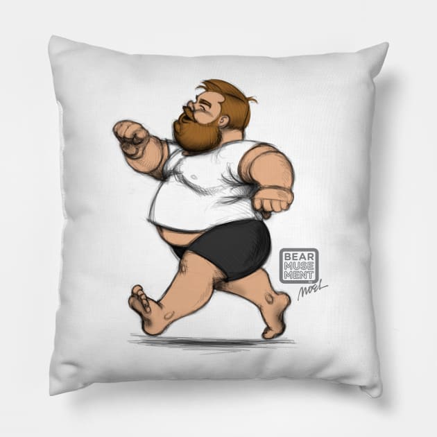 Walk This Way! Pillow by BEarMUSEMENT