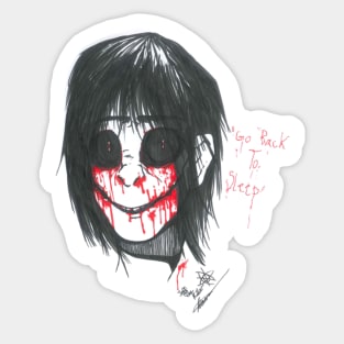 Creepypasta Jeff the Killer Sticker for Sale by HeyitsSmile