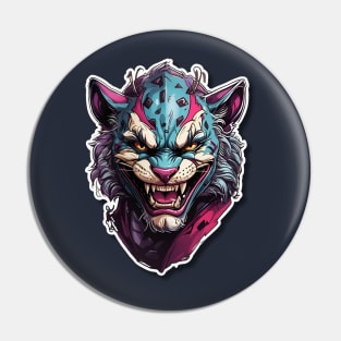 Evil Grinning Panther Pin