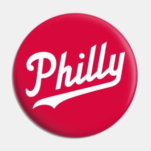 Philly Script - Red/White Pin