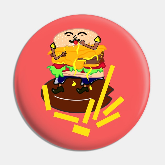 Burger cheese Pin by Sshirart