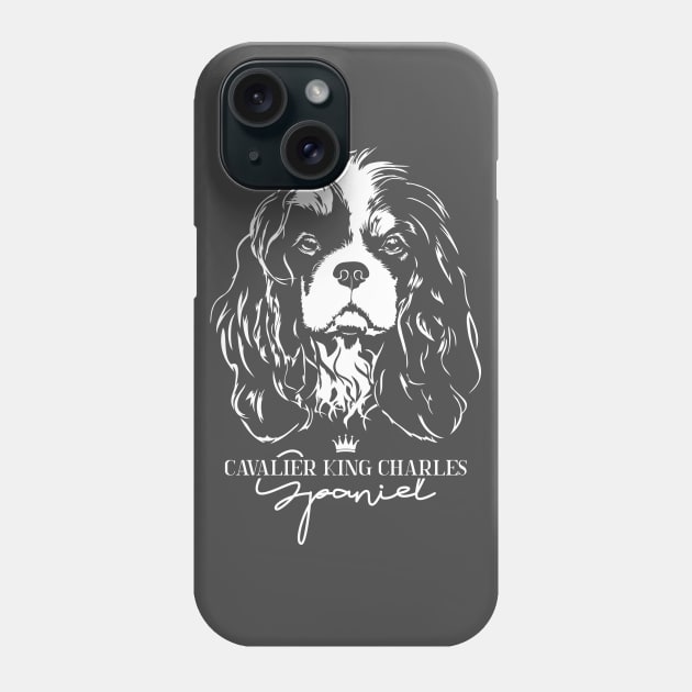 Cavalier King Charles Spaniel dog lover portrait Phone Case by wilsigns