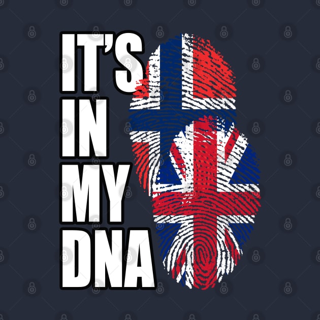 British And Norwegian Mix DNA Flag Heritage Gift by Just Rep It!!