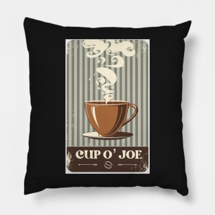 Vintage style Cup O’ Joe Pillow