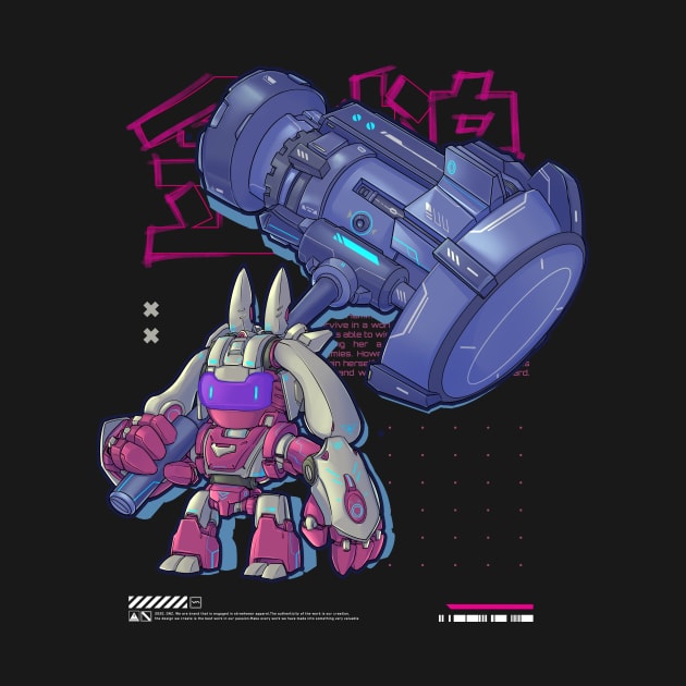 Mecha hammer bot by Dnz