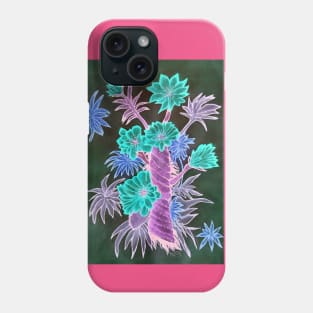 Neon Floral Painting Phone Case