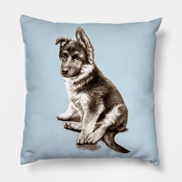 Cute puppy Pillow by milicapetroviccvetkovic