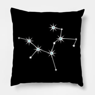 Sagittarius on Black Pillow