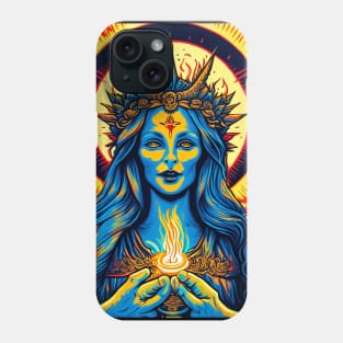 "Psychedelic Haunts: Unique and Colorful Halloween Horrors" Phone Case