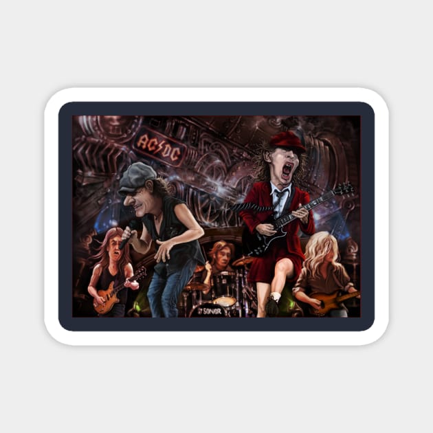 Rock 'n Roll Train Magnet by AndreKoeks