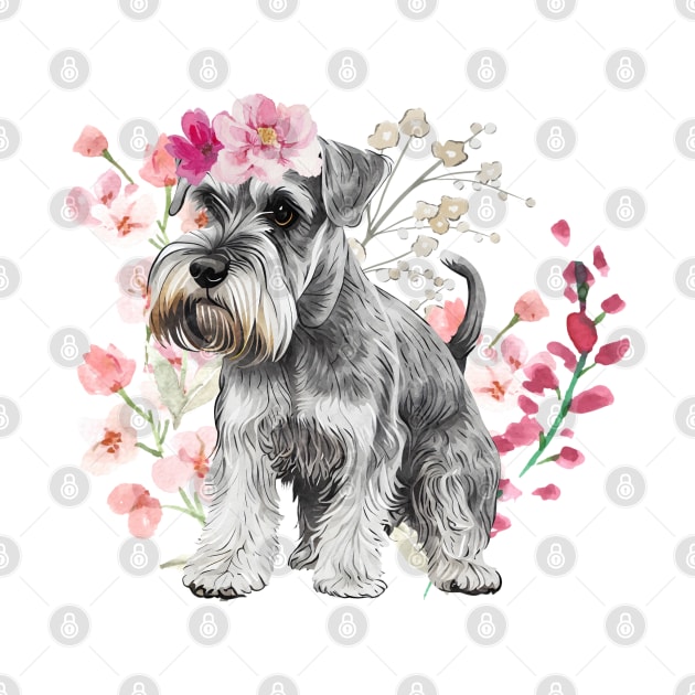 Floral Schnauzer by TrapperWeasel