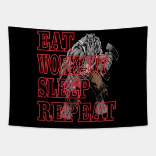 Fitness Shirts Gym Eat Sleep Workout Repeat T-Shirt Shirts and Gift Items Tapestry