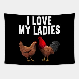 Cool Chicken Art Women Dad Rooster Chicken Farmer Tapestry