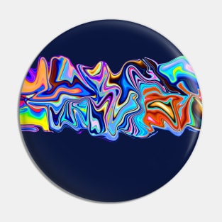 Marbled Abstract Graffiti Style Painting Pin