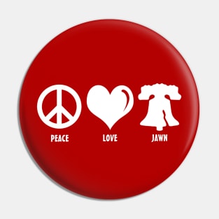 Peace Love Jawn Philly Liberty Bell Brotherly Love Pin