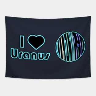 Electric Solar System I Heart Uranus Tapestry