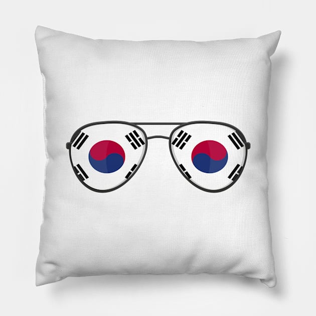 South Korea Flag Sunglasses Pillow by BramCrye