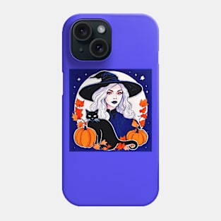 Witch With Black Cat # 10 Phone Case