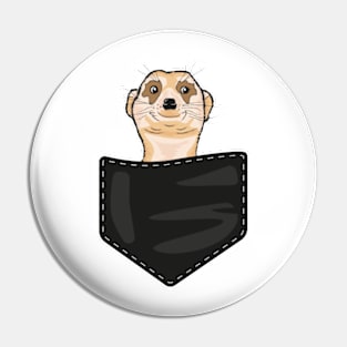 Meerkat in the pocket Pin