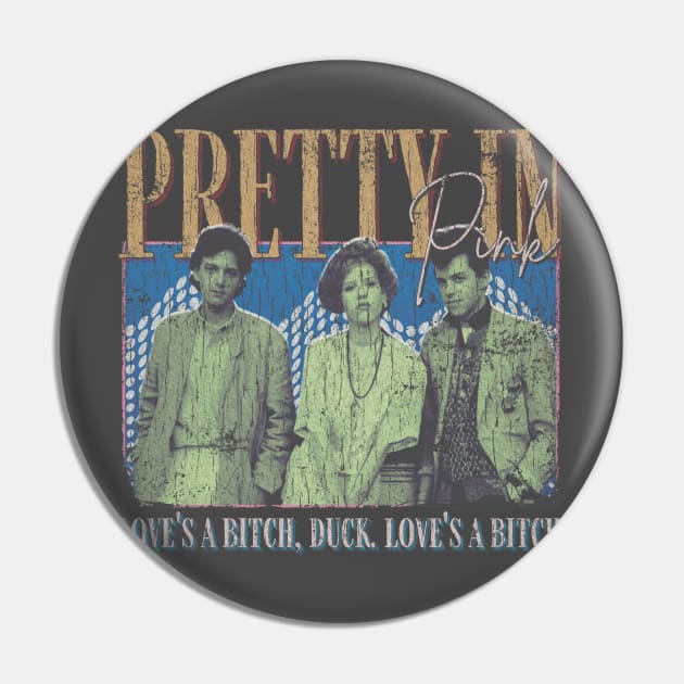 Pretty In Pink Vintage 1986 // Movie Original Fan Design Artwork Pin by A Design for Life