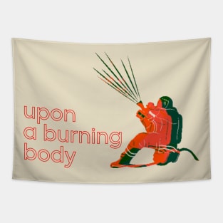 Upon a burning. Fireman. Tapestry