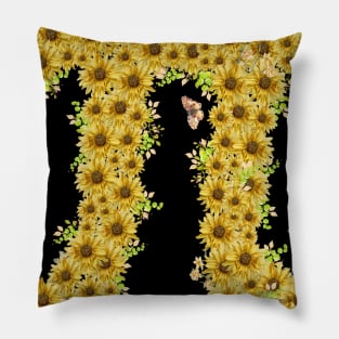 Pi Mathematic Symbol With Sunflower And Butterfly Costume Gift Pillow