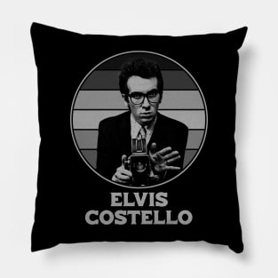 retro Elvis Costello Pillow